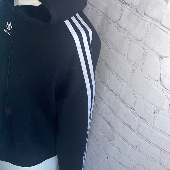 Adidas Women’s Hooded Crop Sweatshirt - Picture 3 of 4
